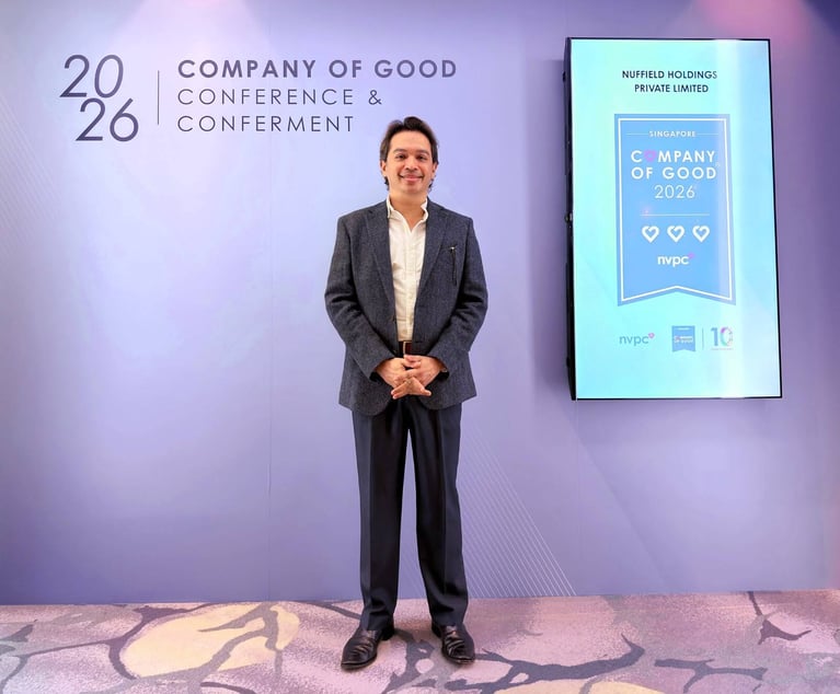 Nuffield Holdings Private Limited Recognised as a Singapore Company of Good