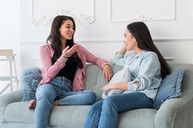 improved-speaking-ability-chat-2-girl-discuss-oral-health-dental-care-check-up