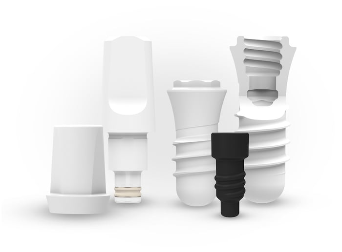 zeramex zirconia implants components